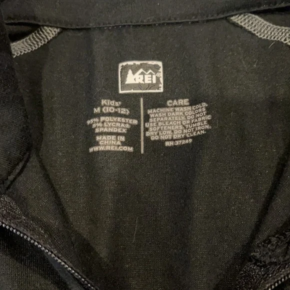 REI Quarter-Zip Tech Shirt Black Long Sleeve Base Layer. Size Medium - Picture 8 of 8